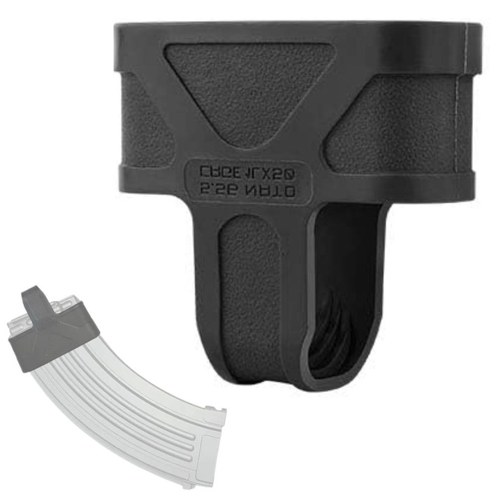 Husa Manson Cauciuc pentru Incarcator 5.45mm / 7.62mm, Accesoriu Manipulare Rapida a Incarcatorului, Negru