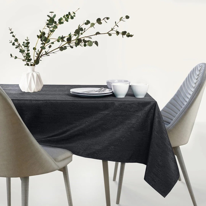 Téglalap alakú asztalterítő, fekete, 40x140 cm