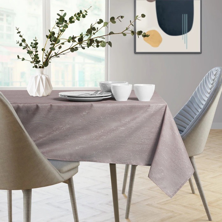 Téglalap alakú asztalterítő, púderrózsaszín, 30x140cm