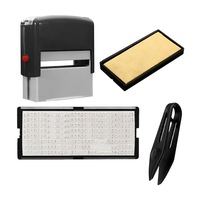 Stampila de Haine pentru Copilasi, StampyPro Junior, Personalizare Rapida, Rezistent Spalare, Marcare Directa, Prindere Sigura, Rezistent Timp, Litere Romana, Fara Etichete, Cerneala Inclusa, 15x20 cm, Negru