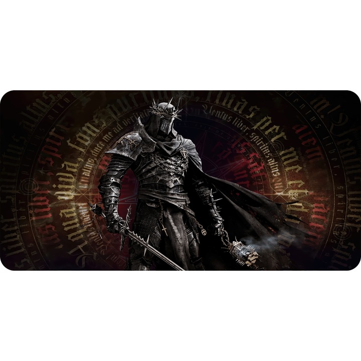 Mousepad Deskmat Dark Crusader lords of the Fallen II 800x400x4 mm margini cusute Oktane