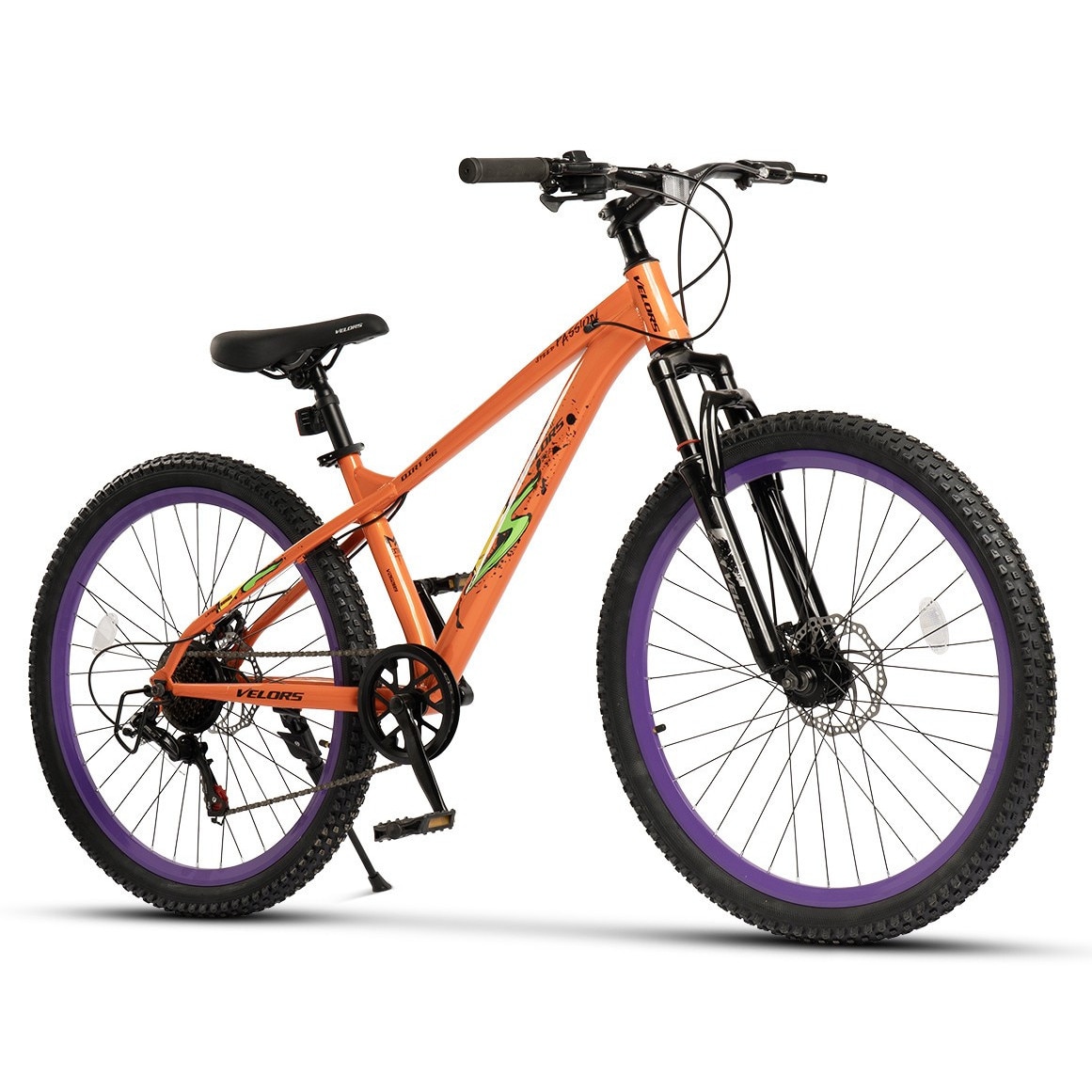 fat グレー Bicicletă copii Velors MTB Fat Bike Ride JSX24109, frâne disc, 7