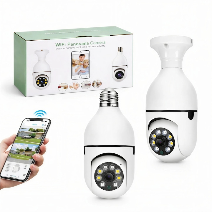 Camera Bec Camera supraveghere, tip bec, audio+video, rotire 360°, conectare Wi-Fi ...