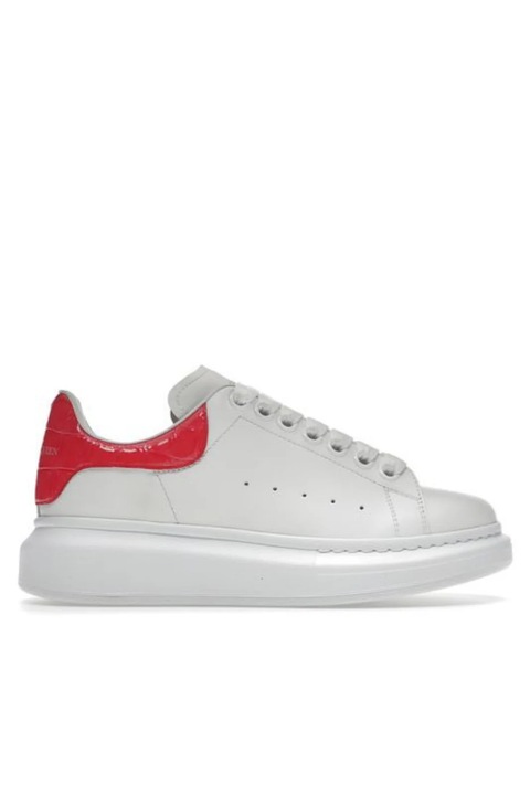Sneakers femei, Alexander McQueen, Oversized, Rosu/Alb