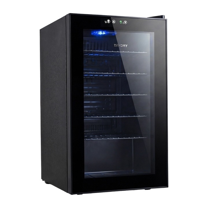 Euhomy BR001-89 Frigider pentru expunerea bauturilor, 70 l (negru)