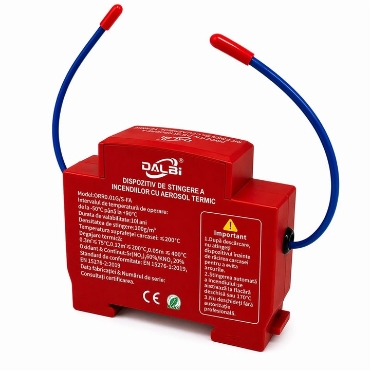 Dispozitiv automat de stingere incendii pentru tablouri electrice aerosol 0.1 m3 industrial