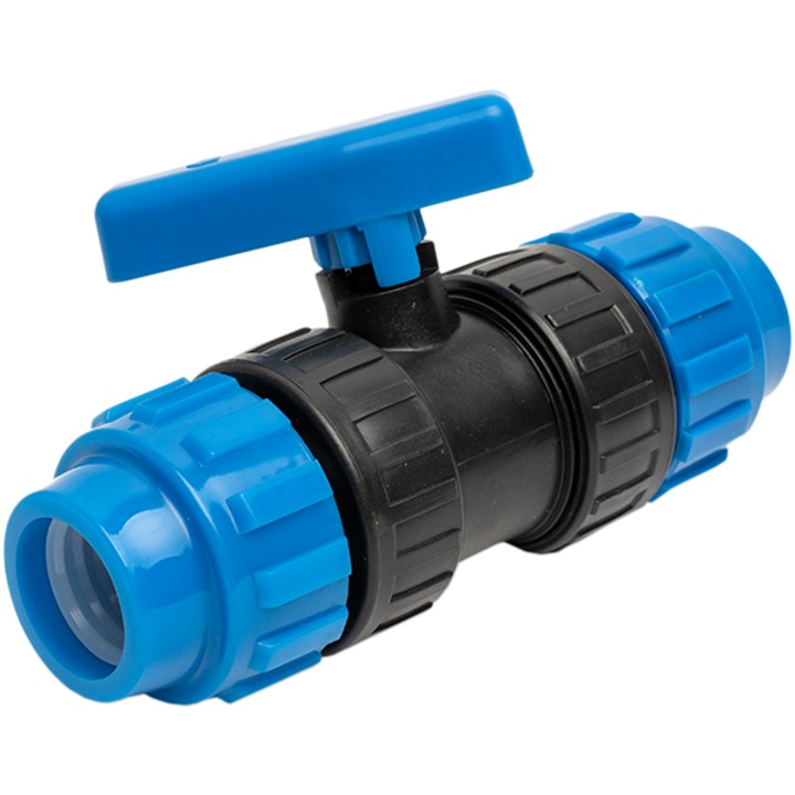 Robinet PVC cu bila compresiune 25cm, Hydrostab, conector pentru sistem de irigare