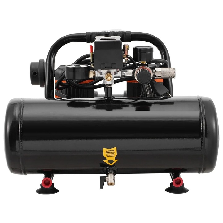 Hordozható olajmentes kompresszor Ultra-csendes, 860 W, 70 l/perc, 8 Bar, 8 l tartálykapacitás