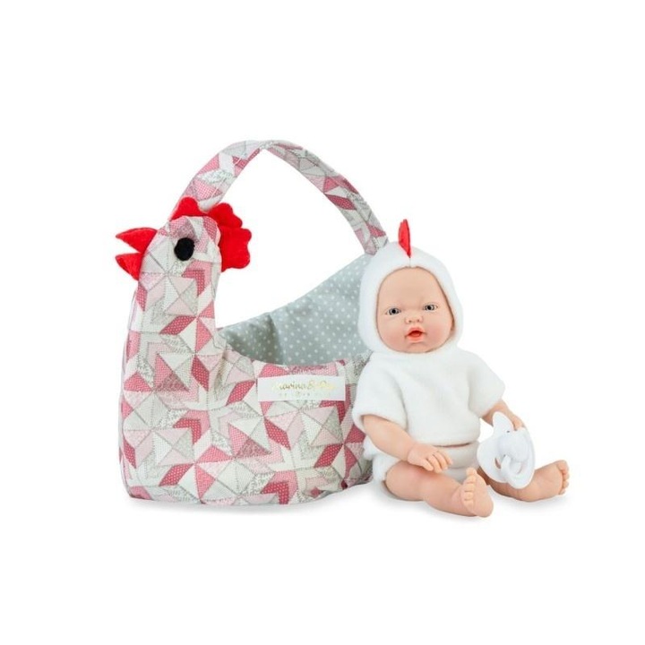 Marina&Pau Mini Golosinas babababa, vinilból, kókusz alakú kosárral, Többszínű, 21 cm