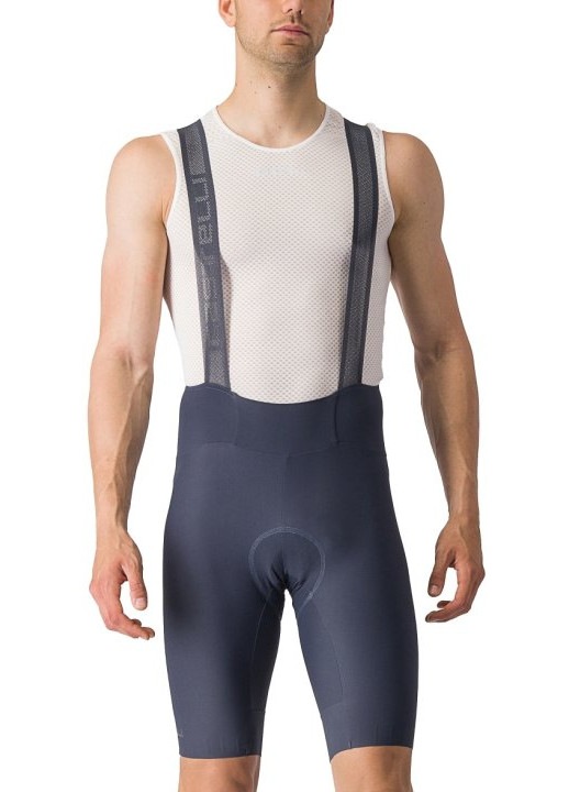 Pantaloni scurti cu bretele Castelli Espresso, pentru barbati, Albastru