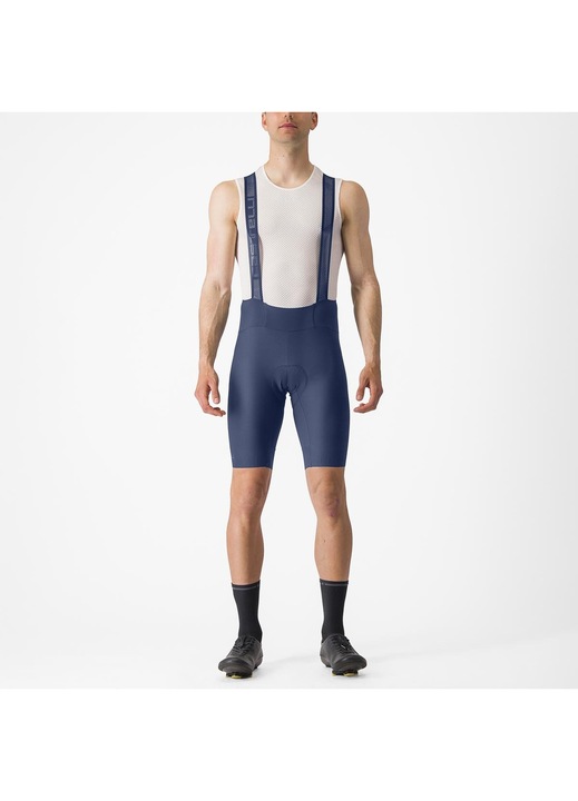 Pantaloni scurti cu bretele Castelli Espresso, pentru barbati, Albastru inchis