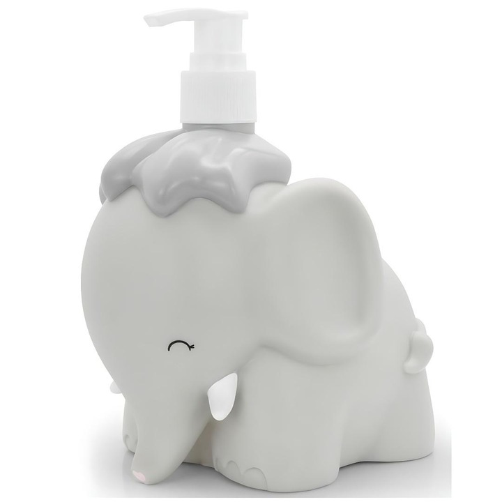 Dozator sapun lichid Dhink elefant verde PVC 23,5cm