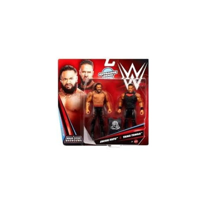 Комплект от 2 фигурки MATTEL WWE Main Event Showdown, винил, колекционерска кутия с прозорец, лицензиран, Многоцветен