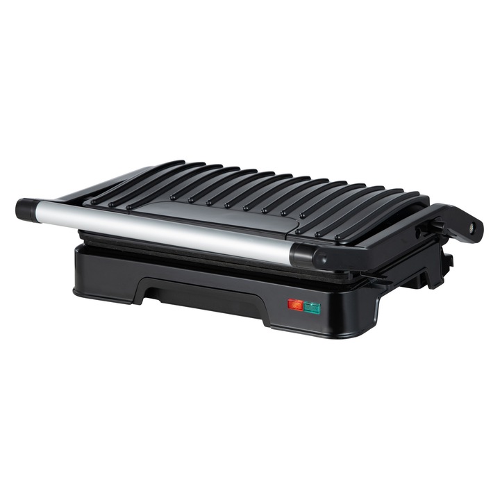 Grătar electric Swiss Home, 850W, suprafață antiaderentă, dimensiune 23x14.5cm