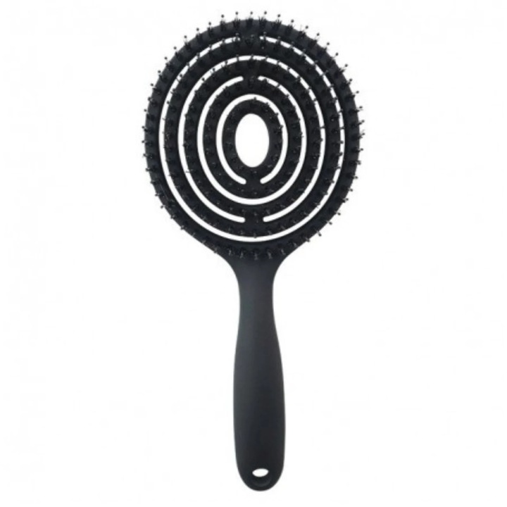 VarioShop® hajkefe, nedves és száraz haj kibontására, nylon és vegyes sörték, ergonomikus csúszásmentes fogantyú, tartós hajkefe, 23 cm