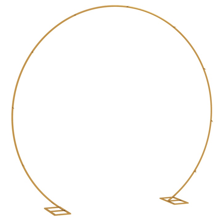 Arc de gradina, Outsunny, Otel, 280 x 60 x 258 cm, Tonuri aurii