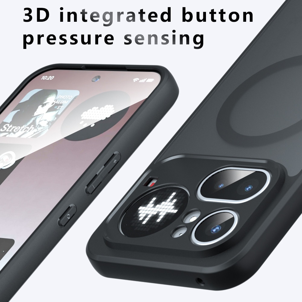 Husa premium pentru Nothing Phone (4a) Pro CareFree Defender, cu MagFit, Design Slim & Protectie Completa, Never-Yellow, anti-amprente - negru mat