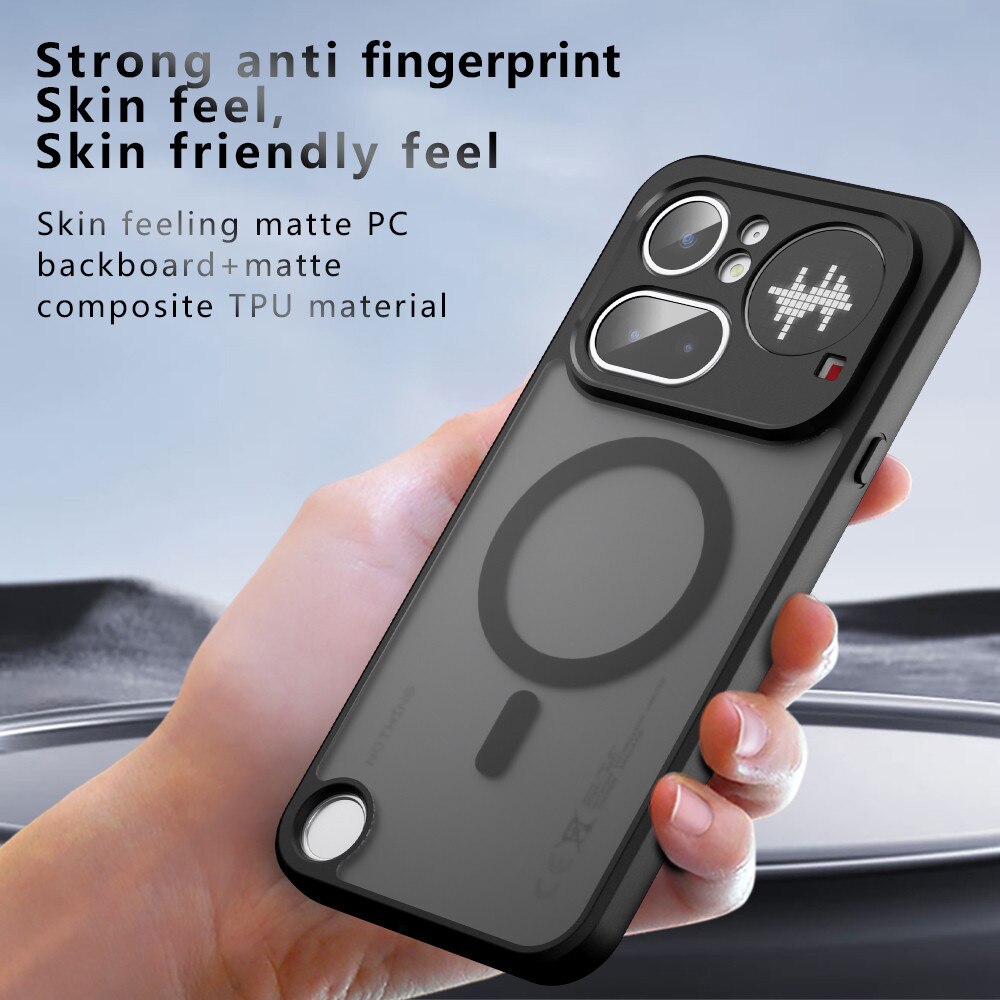 Husa premium pentru Nothing Phone (4a) Pro CareFree Defender, cu MagFit, Design Slim & Protectie Completa, Never-Yellow, anti-amprente - negru mat