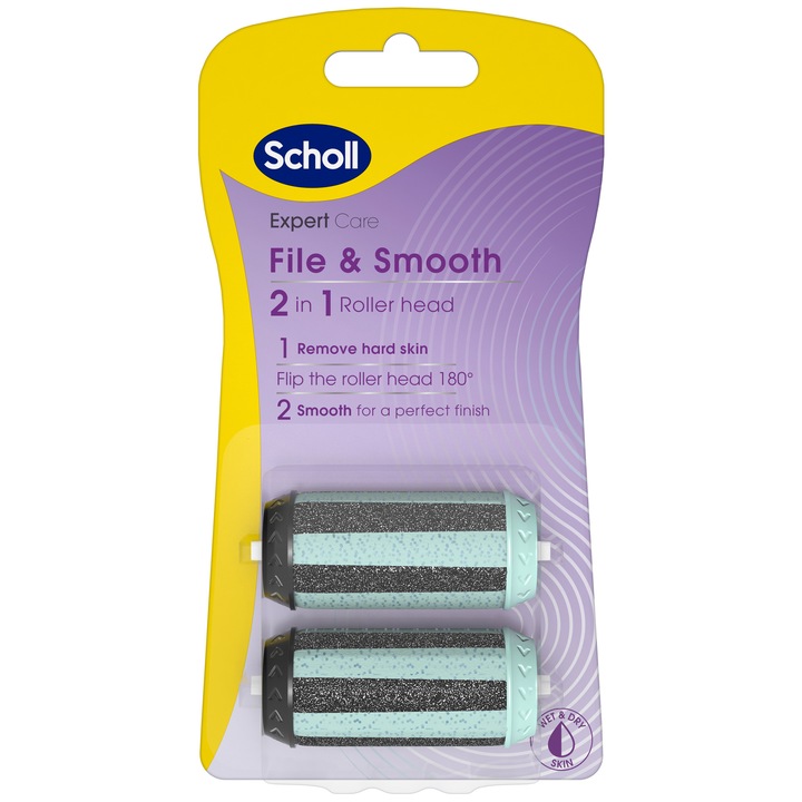 Rezerve pila electrica Scholl Expert Dual Action Pedi, 2 buc – indepartare eficienta a pielii ingrosate