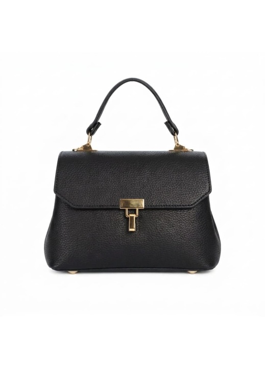 Geanta dama Grace, Anna Fellini, piele naturala, negru