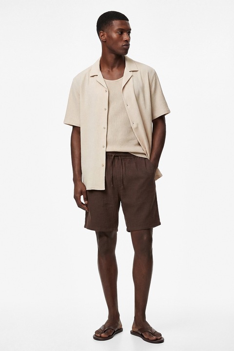 KOTON, Pantaloni scurti uni de bumbac, Maro, 38