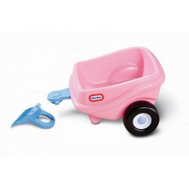 Remorca Little Tikes pentru Cozy Coupe, din plastic rezistent, cu roti, roz, 1 buc