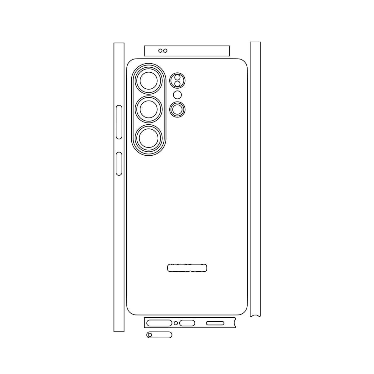 Folie iSkinz pentru Samsung Galaxy S26 Ultra - Carbon Transparent, Split Cut, Skin Adeziv Cover, Protectie pentru Carcasa Spate si Laterale