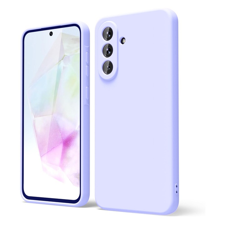 Husa pentru Samsung Galaxy A57 5G Daden® Silicon Soft, Ultra Slim, Protectie sporita, Interior de microfibra, Mov