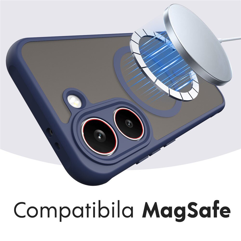 Husa pentru Xiaomi Poco X8 Pro Daden® HaloFrost II, MagSafe, Antisoc, Incarcare wireless, Calitate Premium, Albastru