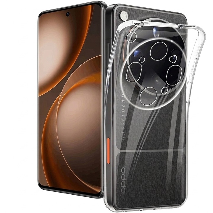 Калъф за Oppo Find X9 Ultra, Anti-Shock 1.5мм, със защита за обективи, прозрачен