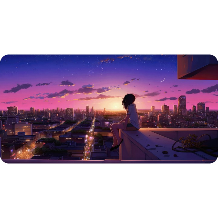 Mousepad Deskmat Lofi girl dreams 800x400x4 mm margini cusute Oktane