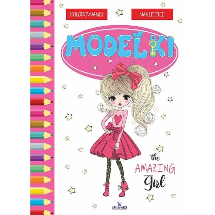 Figurina Arystoteles set colorat cu abtibilduri multicolor 0x21x29cm