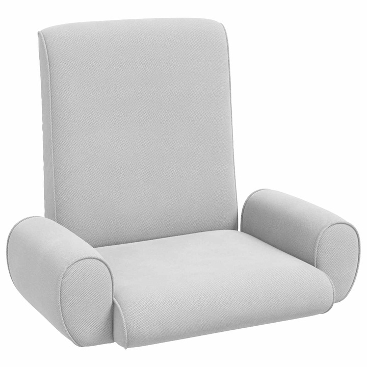 Scaun de podea vidaXL, Gri inchis 68 x 51 x 56 cm Catifea texturata