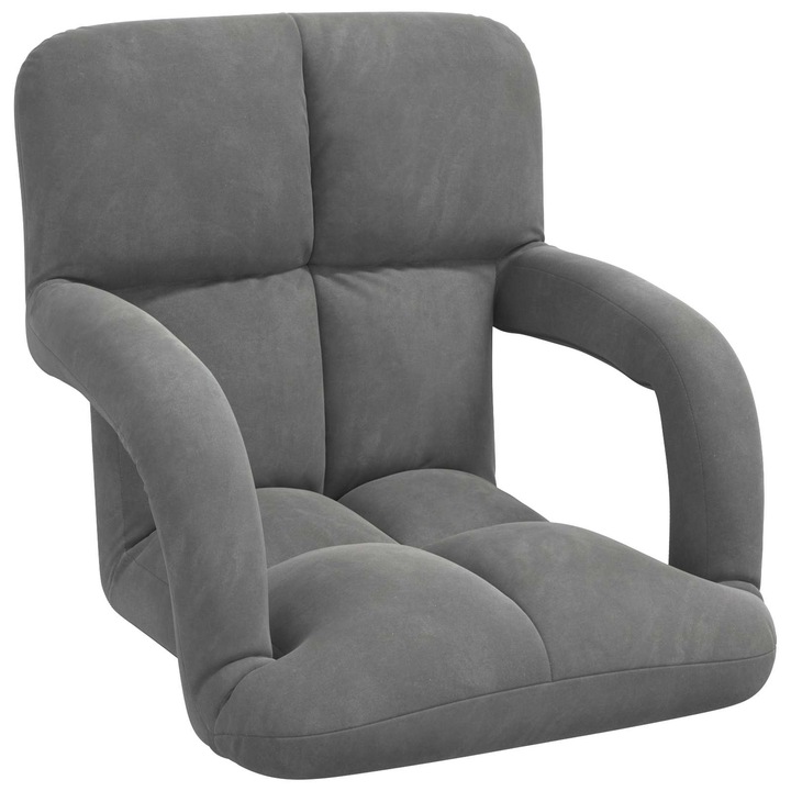 Scaun de podea vidaXL, Verde inchis 58 x 62 x 58 cm Catifea