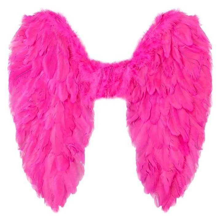 Widmann, Aripi din pene pentru costum de inger/zana, 50 cm, Roz, Marime unica