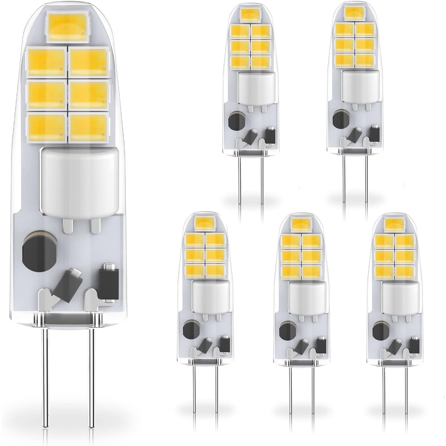 Set 5 Becuri LED G4 RuLEDne, 2W (Inlocuieste 20W Halogen), 12V AC/DC ...