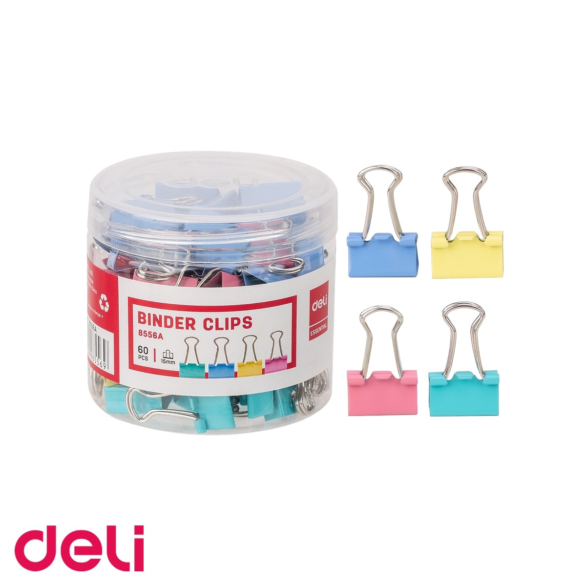 Clipsuri hartie colorate Deli, 15 mm, culori pastel, set 60 bucati in ...