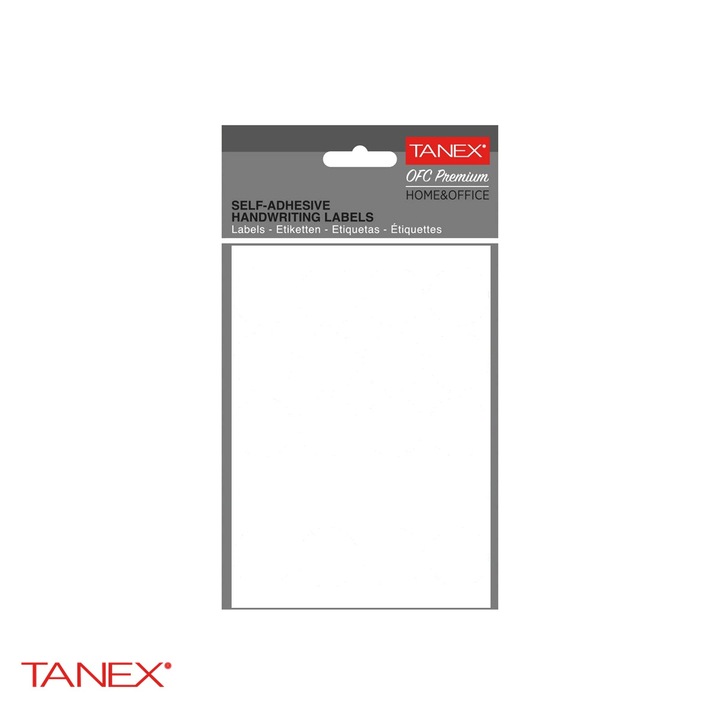 Etichete autoadezive rotunde Tanex, diametru 25 mm, albe, hartie FSC certificata, set 200 bucati