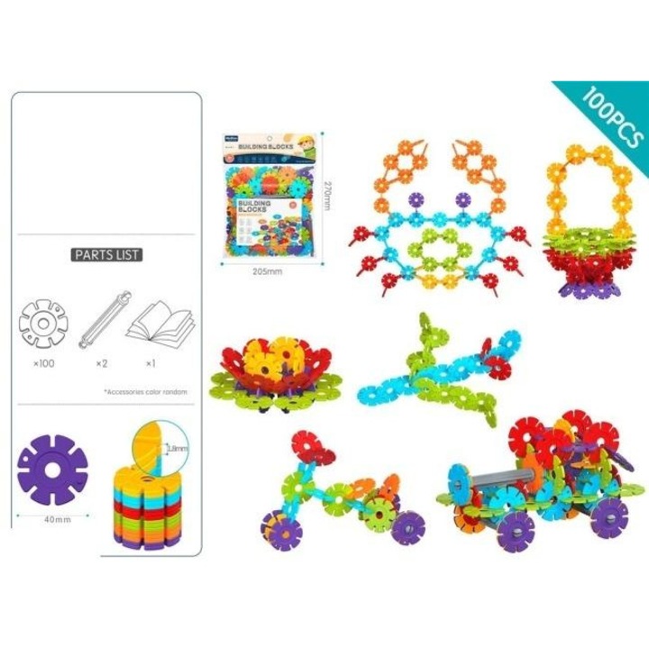 Set constructie Merkpol 100 piese multicolor 3D