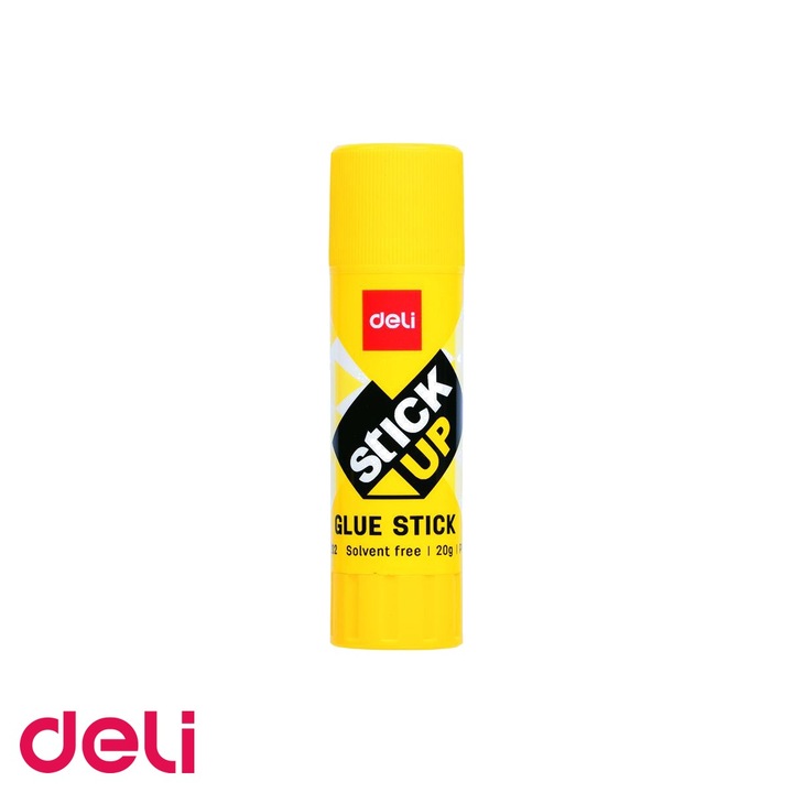 Lipici stick Deli 20g, adeziv cu uscare rapida, lavabil, pentru birou si scoala