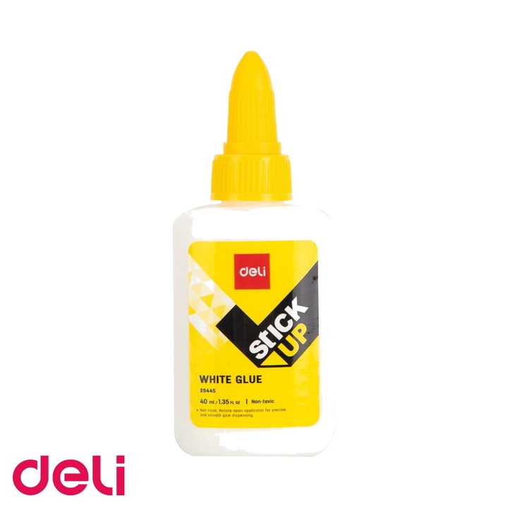 Aracet Deli 40ml, tub plastic cu varf subtire, non toxic, lavabil, pentru aplicatii creative