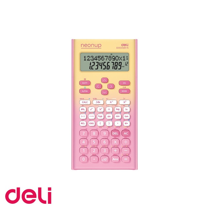 Calculator stiintific Deli 300 functii, 12 digiti, display LCD 2 linii ...