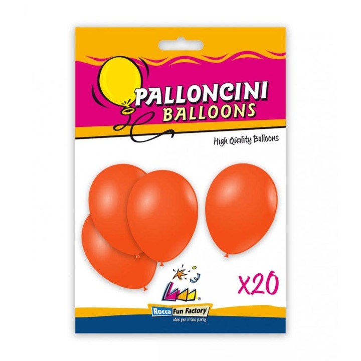 Baloane din latex Super Power 26 cm, pentru petrecere, rezistente, portocaliu, 20 buc