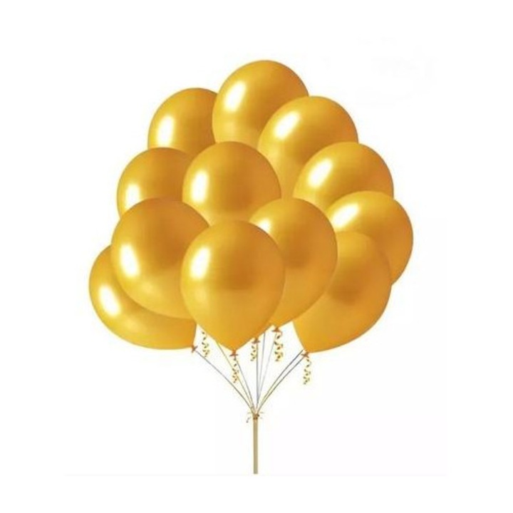 GoParty fém lufik 30 cm, arany, 80 db