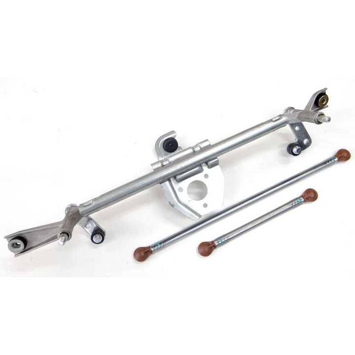Ablaktörlő mechanizmus POLCAR Opel Combo/Corsa C 07.00-10.03, motor nélkül, vezetőrúddal, OE kódok 1274053/23002667/6272567/93196313, ezüst, 1 db