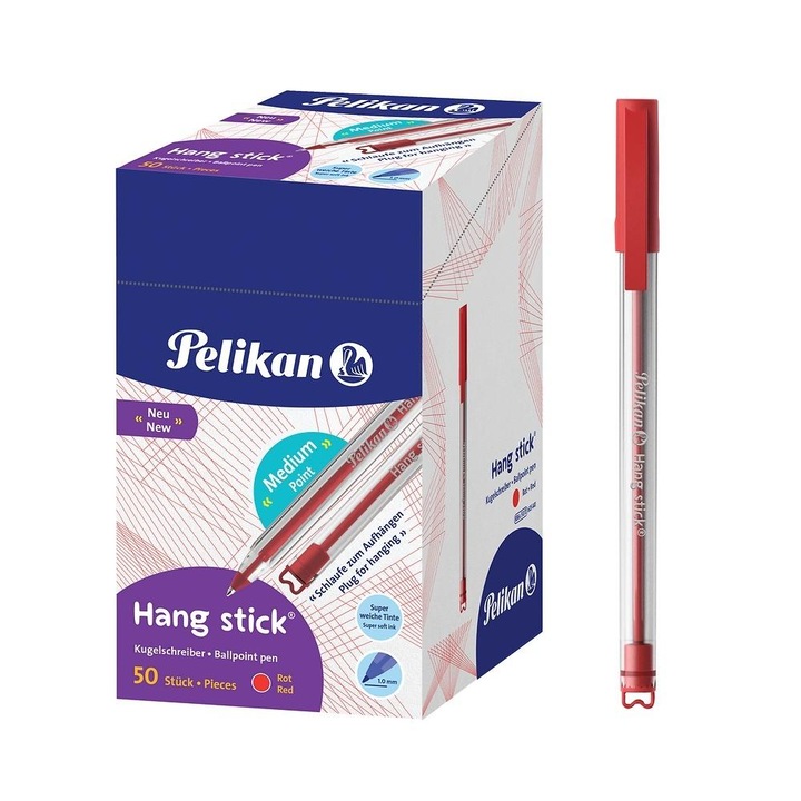 Pelikan Hang Stick tollkészlet 50 db piros 0x9x10cm