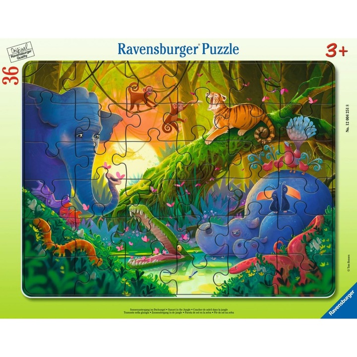 Puzzle Ravensburger Dzungla multicolor 36 piese 3+