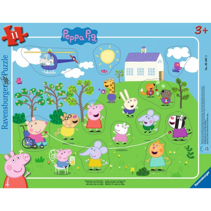 Puzzle in rama Peppa Pig Ravensburger multicolor 30x38cm 3+