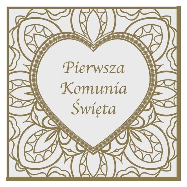 Godan papírszalvéták, szalvéták elsőáldozásra, arany szívvel, 33x33 cm, többszínű, 20 db
