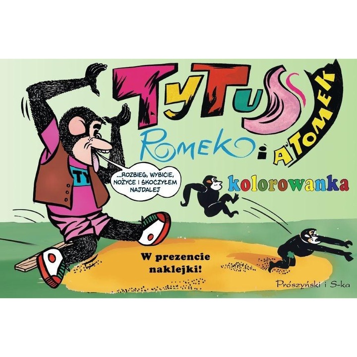 Proszynski i S-ka Tytus Romek és ATomek figura, többszínű, 0x17x24cm, matricaszettel